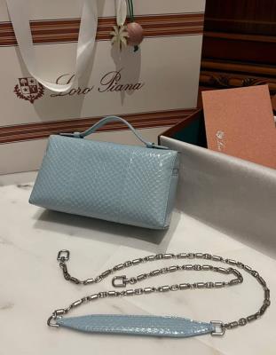 wholesale quality loro piana l19 python skin ice blue